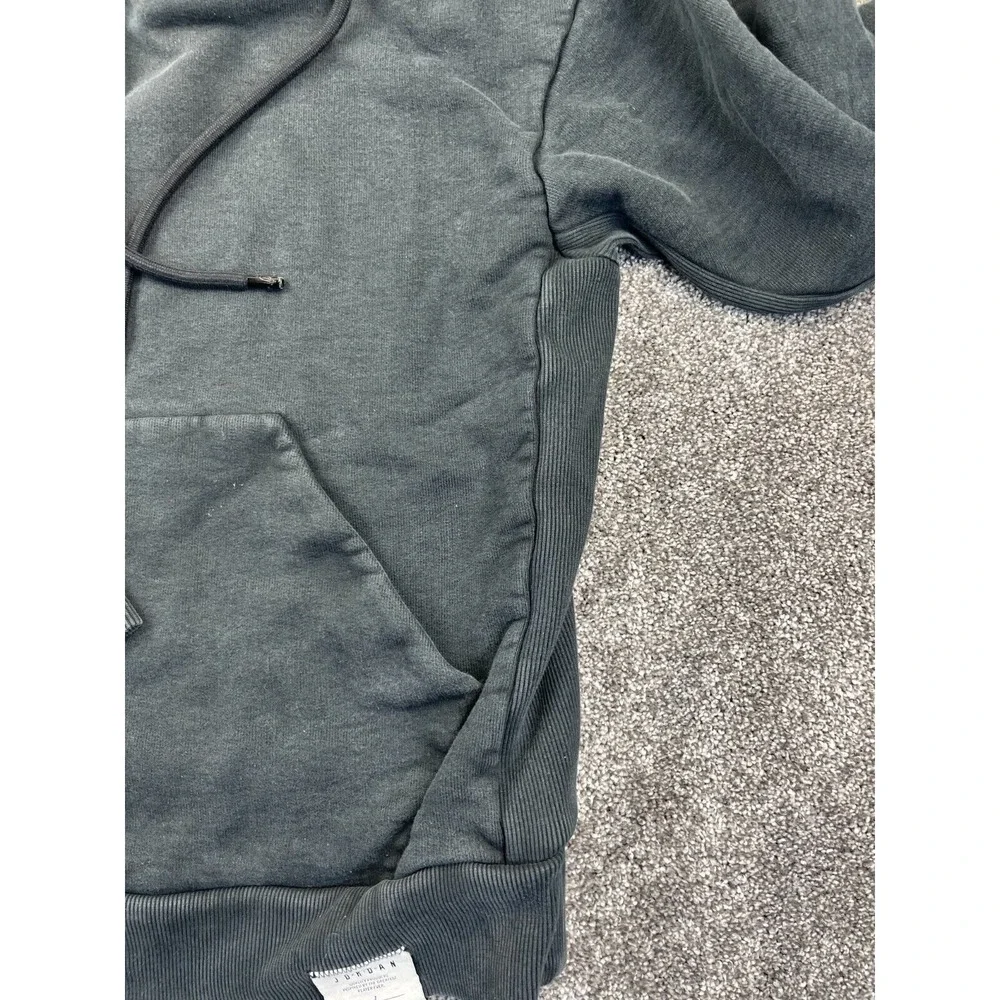 Jordan Hoodie Men Small Black Washed Terry Cotton Sweatshirt Casual Training Gym